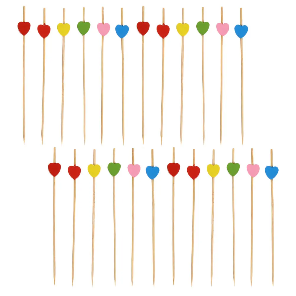 

200 Pcs Wooden Cocktail Picks Fruit Sticks Appetizer Sandwich Topper Drink Cupcake Party Supplies Hygienic Snack Tool
