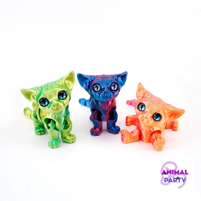 3D Printed Cute Siamese Cat New Cross-Border Hot-selling Ornaments Hand-made Models Simulation Toys New Ornaments Animals