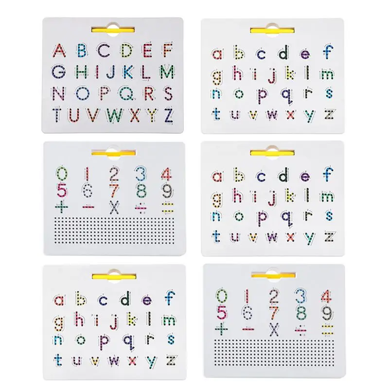 Magnetic Alphabet Tracing Board 2-in-1 Magnetic Drawing Board Double-Sided Educational Learning Toys Number Letter for Kids Gift