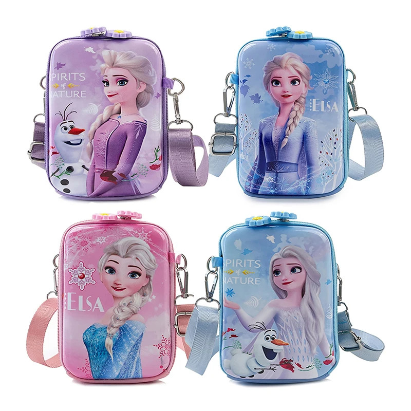 Disney Frozen Princess Elsa twarda skorupa torba na ramię regulowany plecak do przechowywania moda dziewczyna prezenty urodzinowe portmonetka