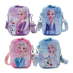 Disney Frozen Princess Elsa twarda skorupa torba na ramię regulowany plecak do przechowywania moda dziewczyna prezenty urodzinowe portmonetka zabawki dla dzieci