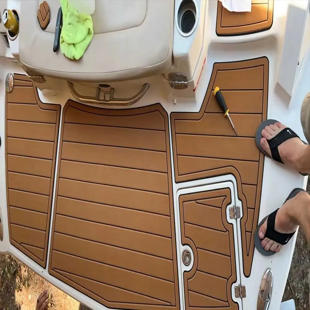 

2008-2012 Chaparral 244 Sunesta Платформа для плавания Лодка из пенопласта EVA Напольный коврик из тикового дерева SeaDek MarineMat Стиль Самоклеящаяся V042 C46M