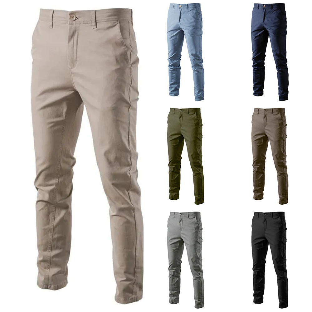 AIOPESON Casual Cotton Men Trousers Solid Color Slim Fit Men's Pants New Spring Autumn Classic Business Pants Men Trousers