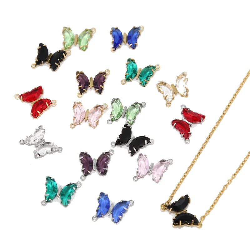 5PCS Stainless Steel Butterfly Connectors Jewelry Making Decorative Link Findings for Craft And DIY Projects