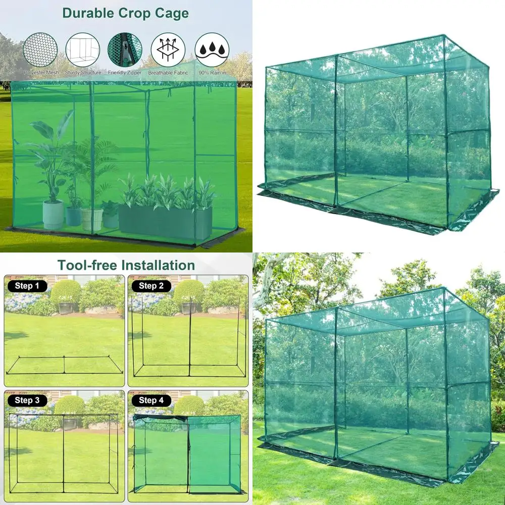 

4x8x6 ft Garden Crop Protection Tent, Easy Assembly, Suitable for Outdoor Plants and Lawns
