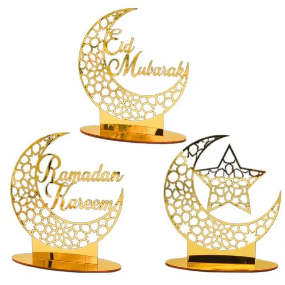 Delicate Acrylic Kid Gifts Mus Festival Eid al-Adha Ramadan Party Supplies Mirror Sticker Mubarak Ornaments Desktop Ornaments