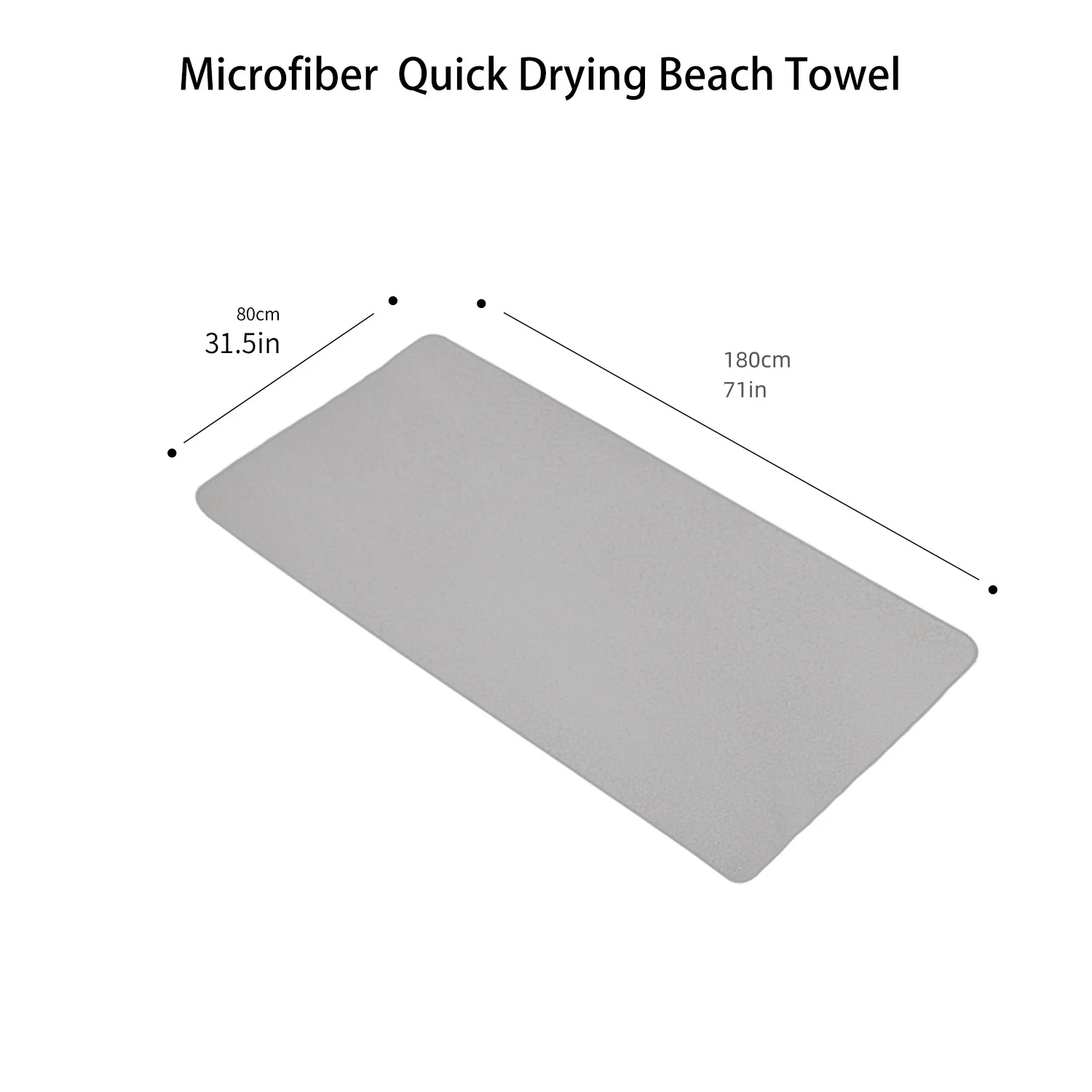 Beach Towel Oversized,Thick Sand Free Microfiber Quick Dry Towel 31.5”x71”, Super Absorbent Soft Swim BeachTowels for Men, Women