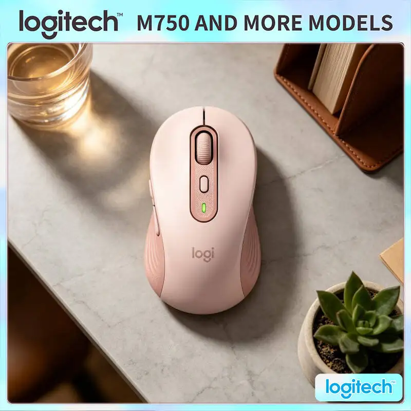 

Logitech M750 Bluetooth Silent Mouse - 4000 DPI, Soft Thumb Rest, Quiet Clicks, 10m Range, 24-Month Battery, Office Helper