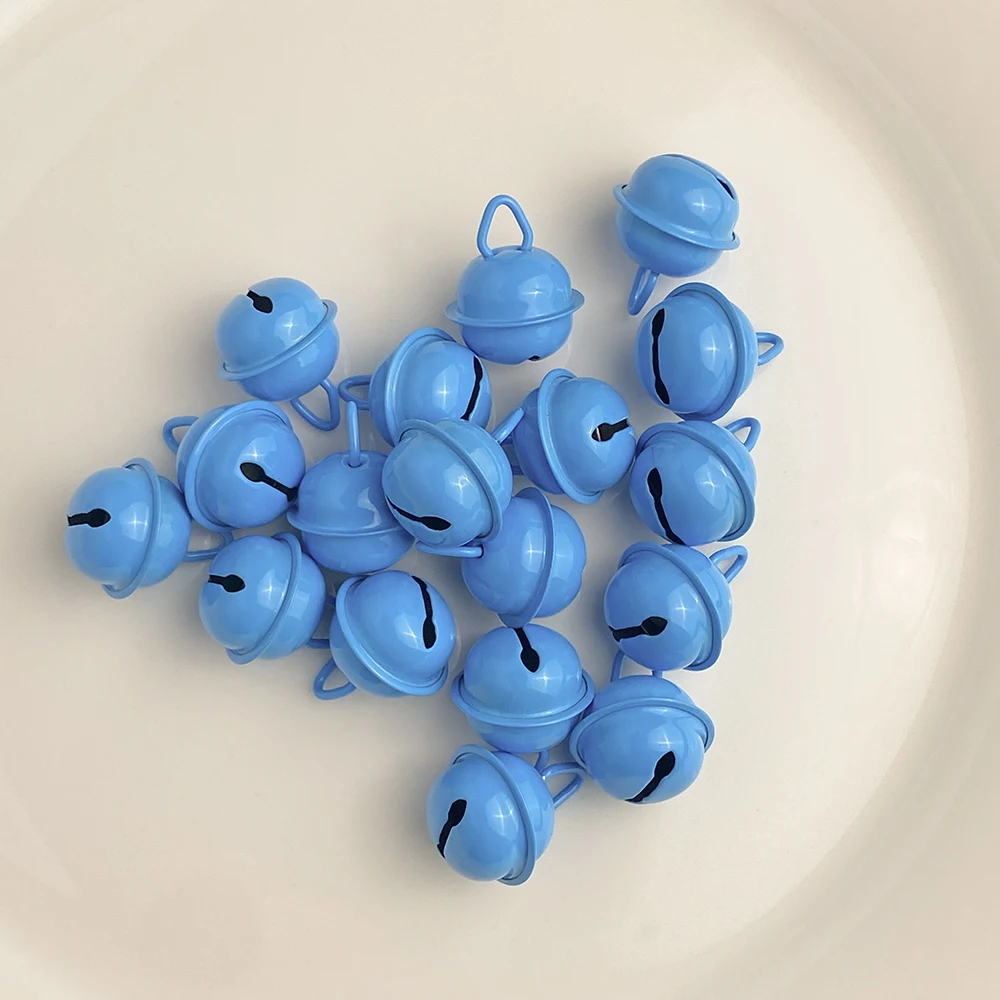 30pcs 17mm Colourful Bell Keyring Pendant Charms