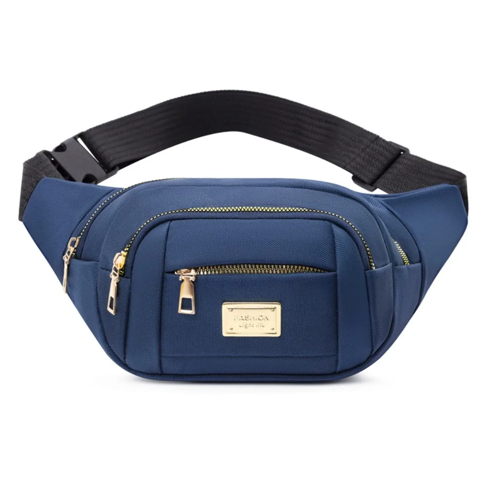 

Simple Oxford Cloth Multi-layer Crossbody Bag Large Capacity Casual Cash Register Bag Zipper Square Single Shoulder Bag Gift