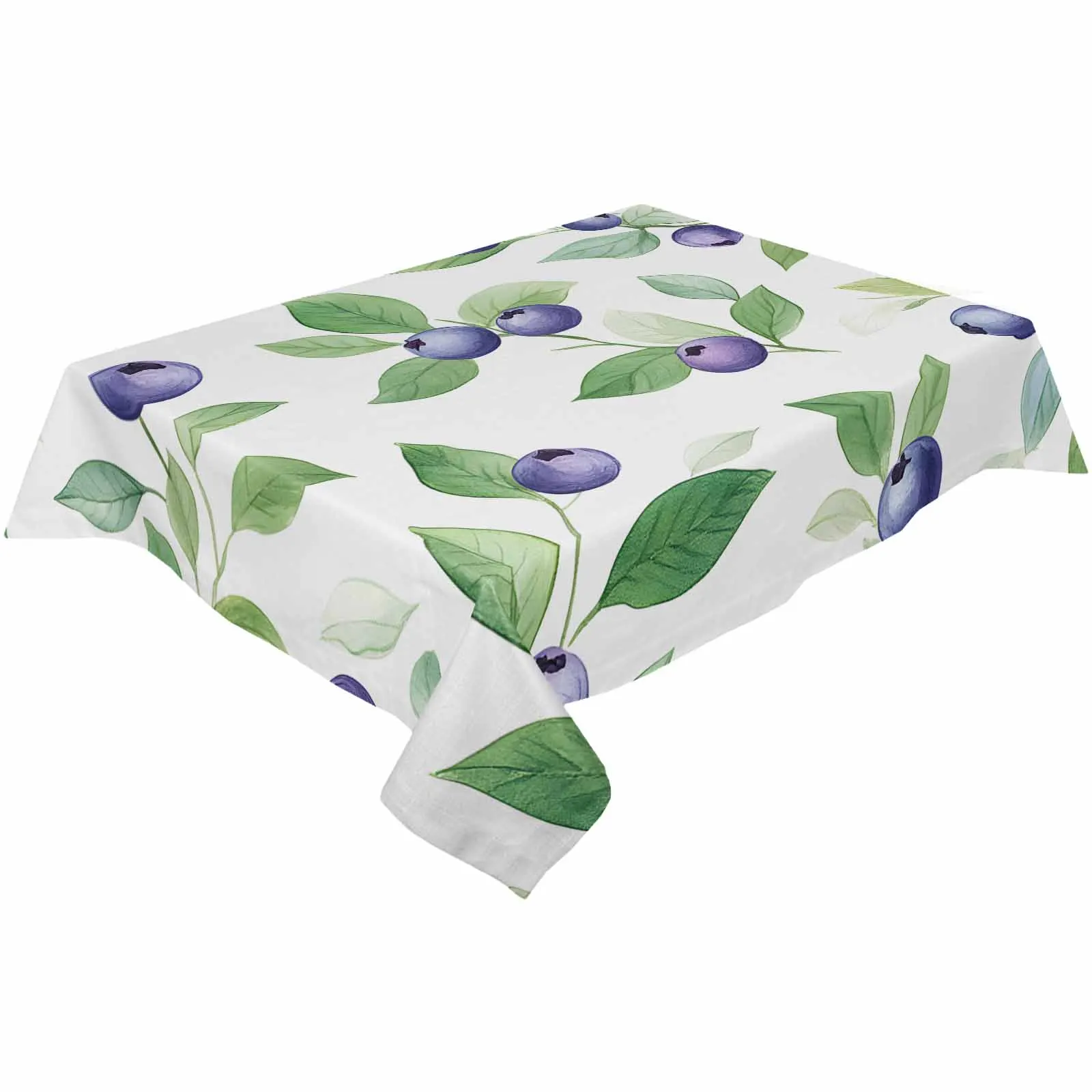 Cubierta de mesa de comedor Rectangular de fruta de estilo Vintage de arándano de verano, decoración para el hogar, comedor, vacaciones, deshierbe, fiesta de té de cumpleaños