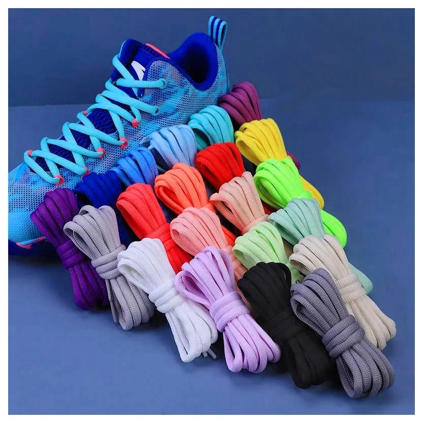 1Pair Shoelace Athletic Sport Sneakers Shoe Lace Elastic Flat Shoelaces Bootlaces Laces Strings for Multi Color 100/120/140CM