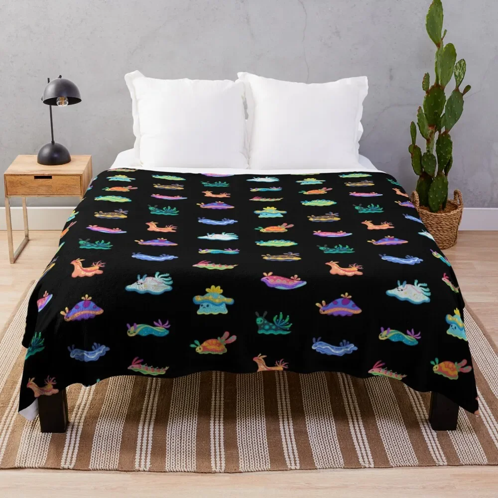 

Sea slug - black Throw Blanket Vintage Multi-Purpose Comforter Blankets For Sofas Blankets
