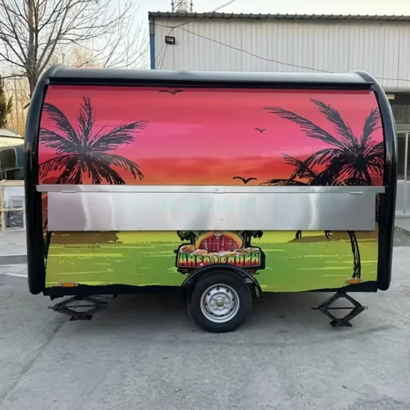 

Fully Equipped Food Truck Trailer Mobile Food Trailer Europe Most Popular Small Size Mobile Street Dining Car Food Truck Trailer