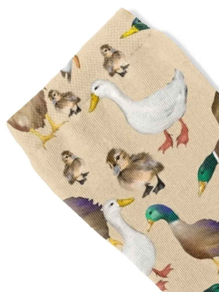 Cute ducks art ,Goose,geese,Birds illustration,pattern Socks kids sport set Men's Socks Ladies Men's