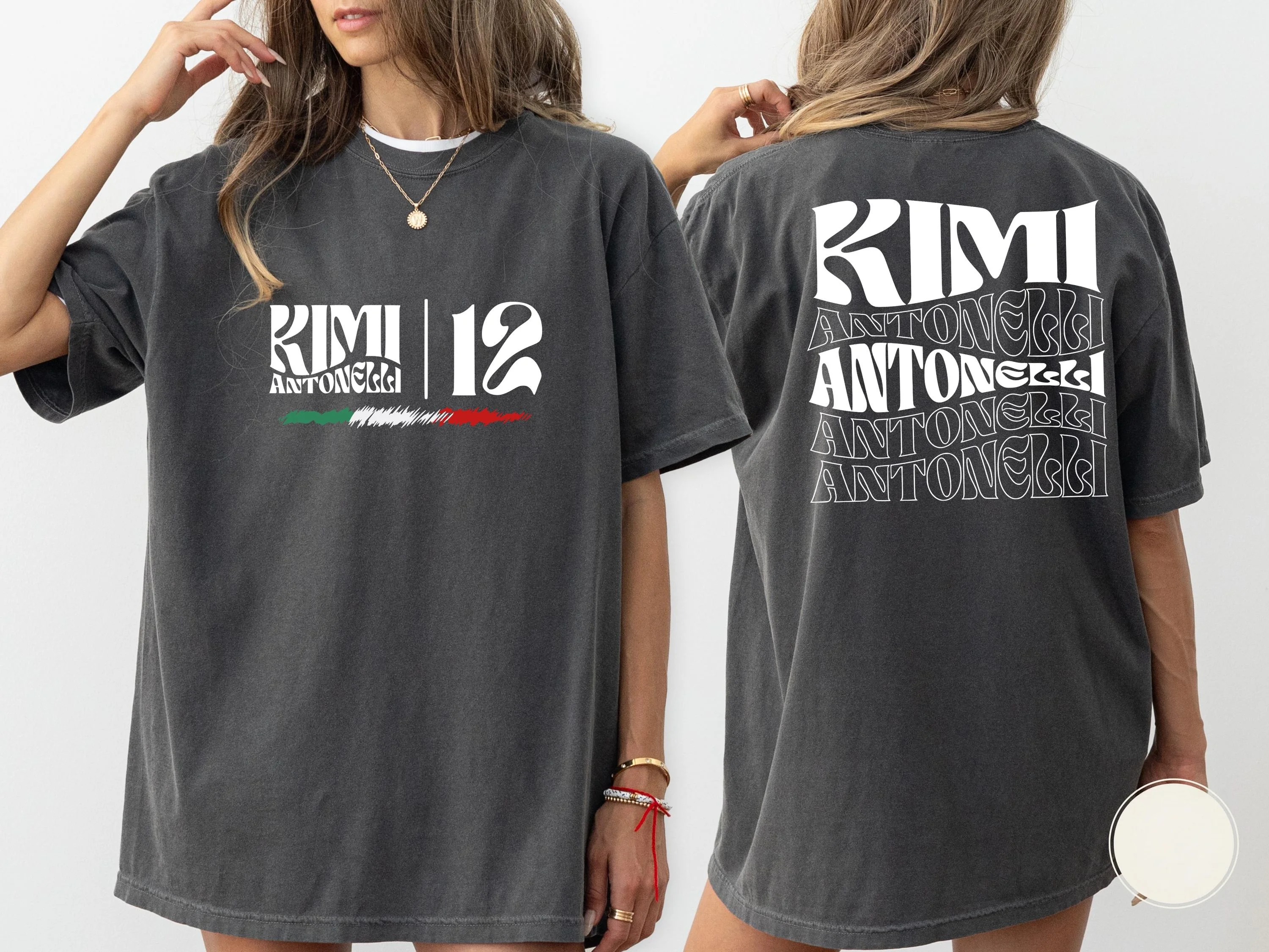 Antonelli Vintage Racing T-Shirt für Herren und Damen, Sommer-Baumwollkleidung, modisches, übergroßes, kurzärmeliges Oberteil, Unisex, Streetwear – Detail 2