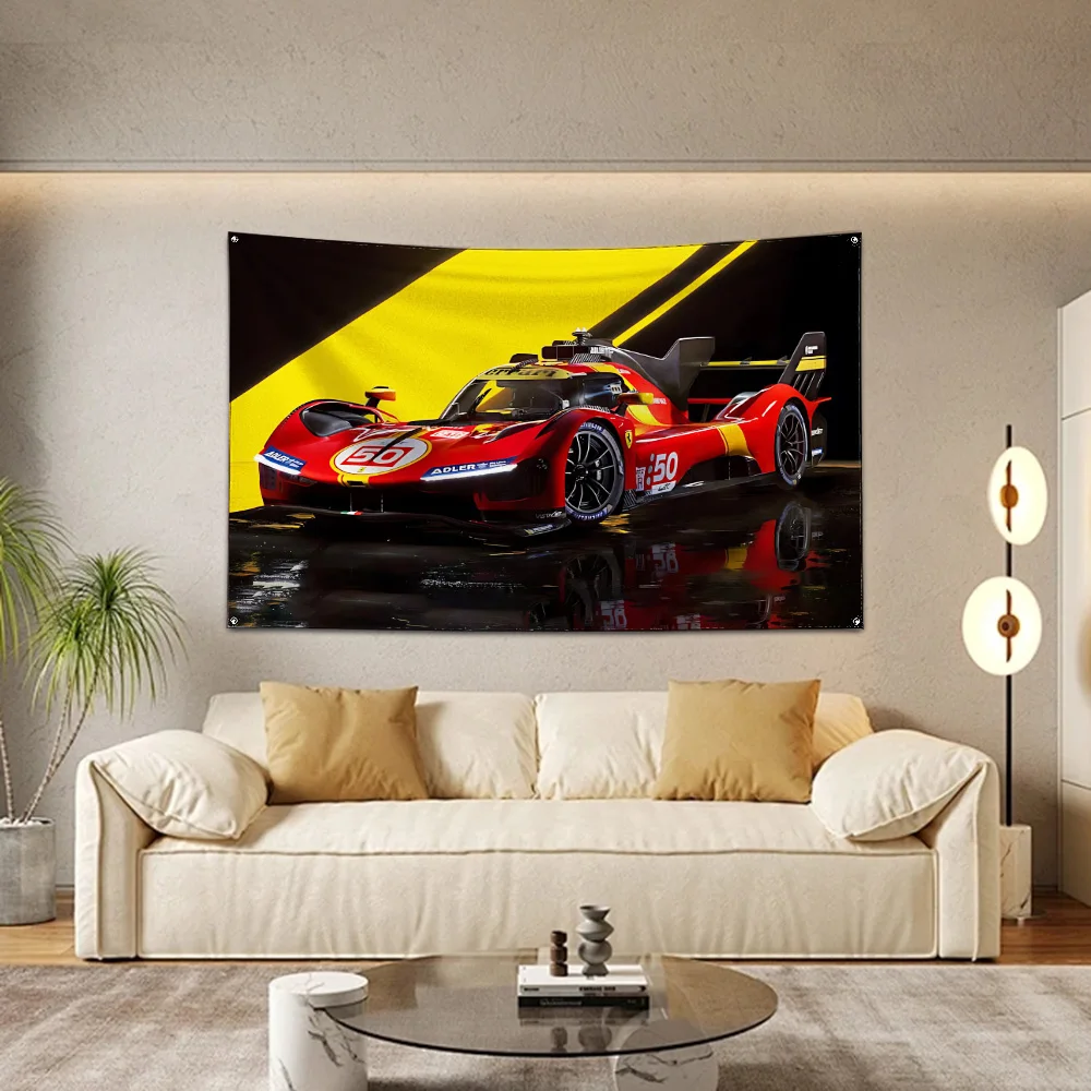 3x5 Ft Racing Logo Flag Polyester Digital Printing Banner for Garage Wall Art Out Door Decoration F-f-ferraris-Grommets