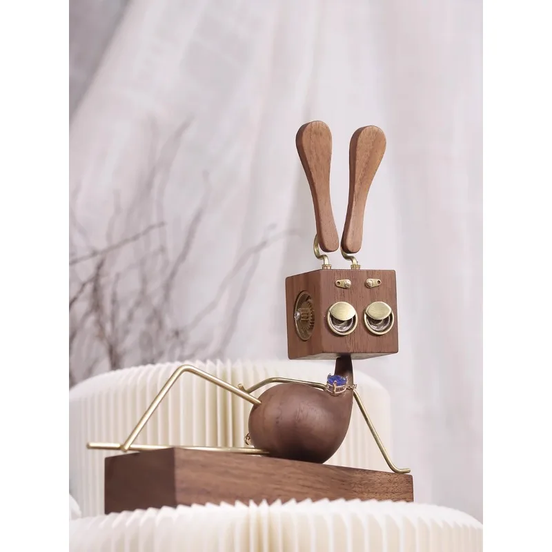 Black walnut rabbit home decoration design heavy industry toy gift car decoration table