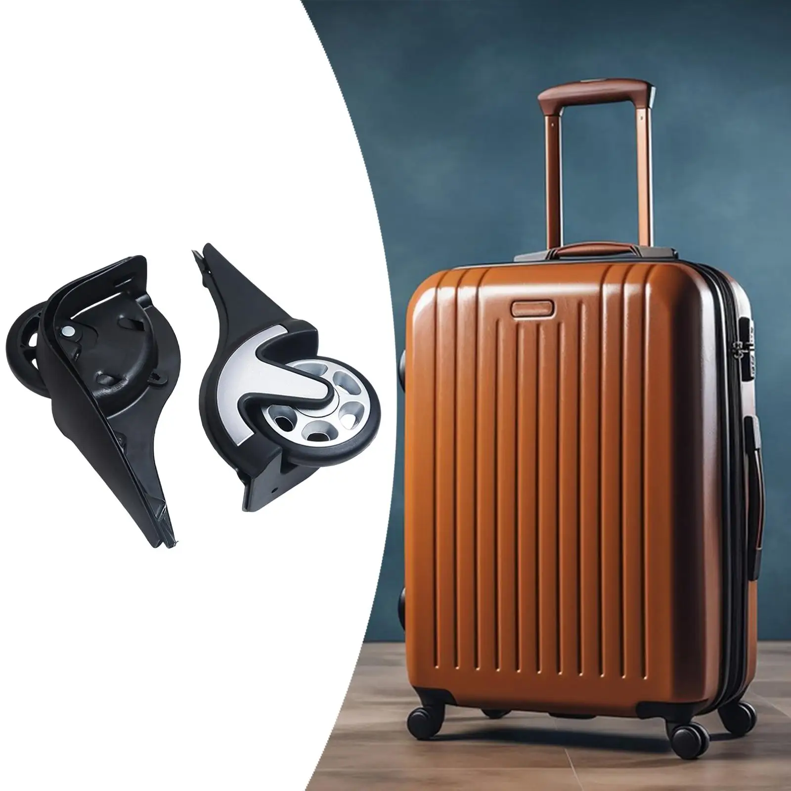 2 Pieces Luggage Replacement Wheels Suitcase Wheels Directional Casters Directional Easy to Instal Trolley Travel Bag Corner