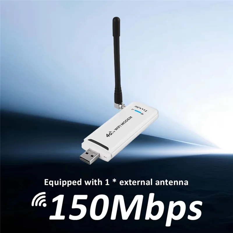 A73E-4G LTE Wifi Router Portable USB Modem With Antennas,150Mbps High Speed Hotspot,Supports 10 Devices