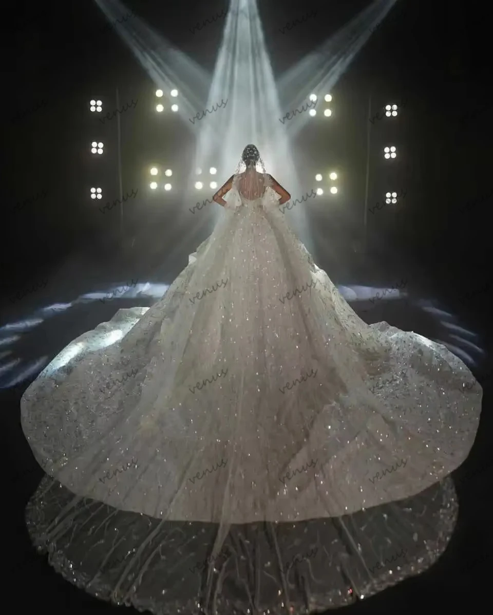 Luxury Wedding Dresses Gorgeous Bridal Gowns Lace Appliques Pretty Robes Princess свадебное платье Vestidos De Novia Customized