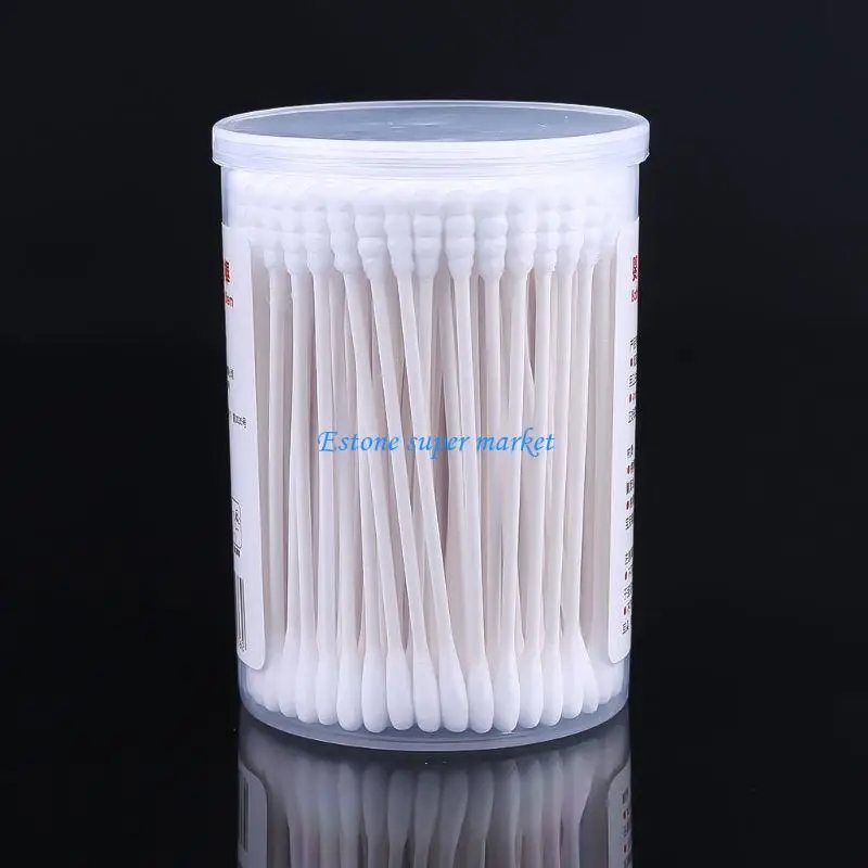 

090B 180 шт. Универсальные ватные палочки для ушей, двойные для головы, многофункциональные бумажные Sti