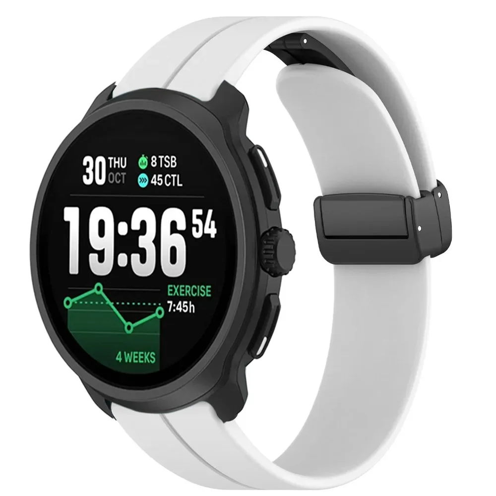 22/20 مللي متر حزام سيليكون مغناطيسي لـ Suunto Vertical 2/Race 2/Run/Ocean شريط مريح COROS APEX 2-4 42 مللي متر/2 Pro/PACE 3/2 حزام