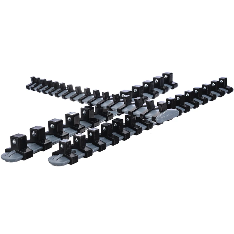 3 pçs/set 1/4 "3/8" 1/2 "plástico soquete bandeja ferroviário rack de armazenamento titular organizador prateleira suporte chave soquete suportes ferramentas para casa