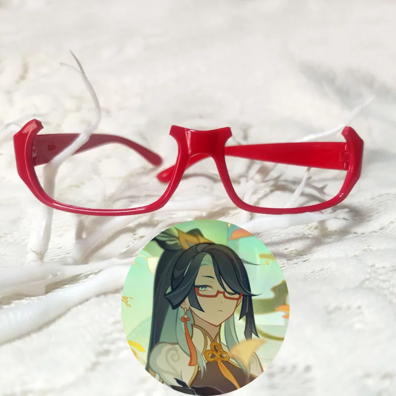 Anime Spiel Genshin Auswirkungen Wolke Retainer Cosplay Kostüm Brille Roten Quaste Ohrringe Ohr Clips Zubehör Requisiten