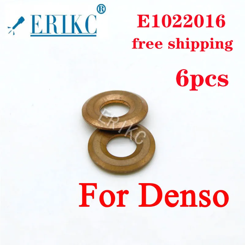 

For Denso Toyota Hilux Heat Shield Rings E1022016 6PCS 23670-0L050 Common Rail Injector Nozzle Copper Washer Fuel Injection