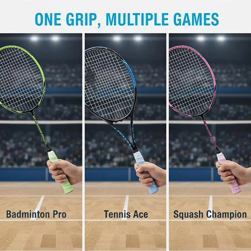 New Gradient Color Badminton Racket Handle Belt Perforated Two Tone Non Slip Breathable Racket Handle Grip