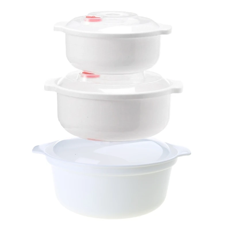 Thickened Plastic Soup Bowl White Plastic Bowl for Soup Washable Dinnerware Microwave Safe Cutlery for Parties Catering