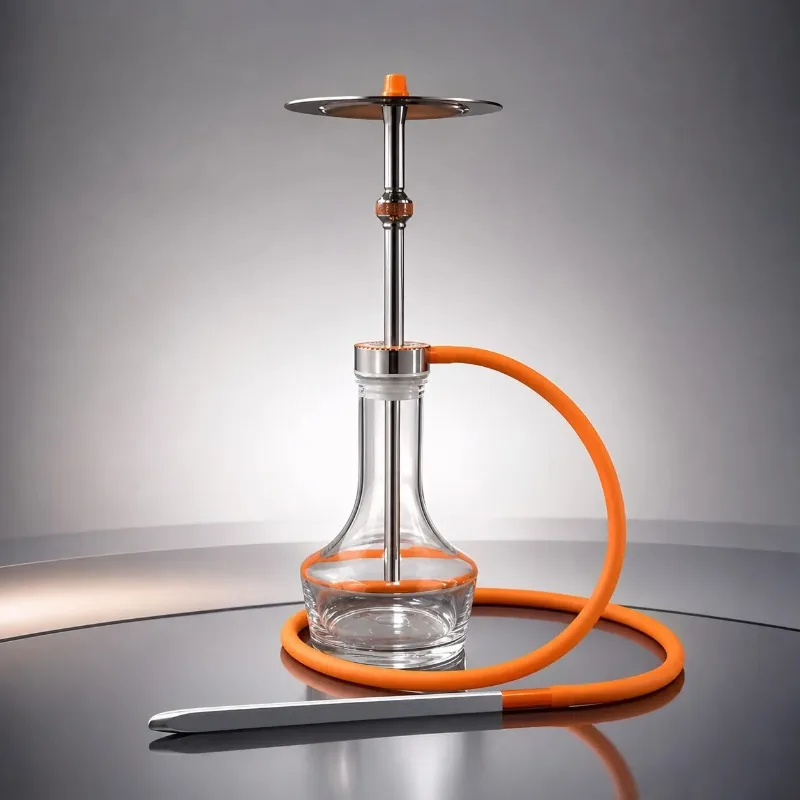 New Stainless Steel Fashion Single Tube New Aluminum Handle Hookah