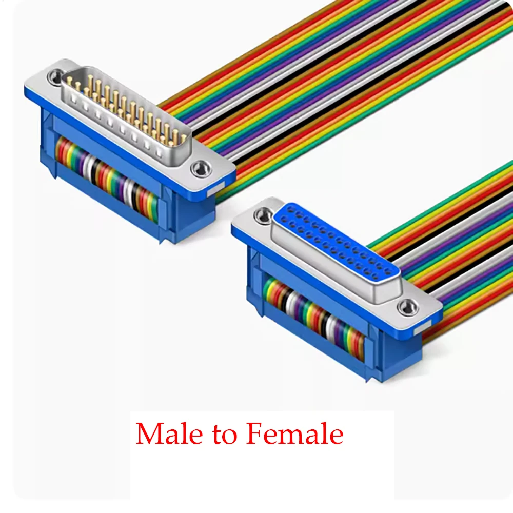 1pcs D-SUB DIDC 9 15 25 37Pin DB9 DB15 DB25 DB37 Male Female Cable D-SUD serial port connector adapter RS232 COM Extension Cable