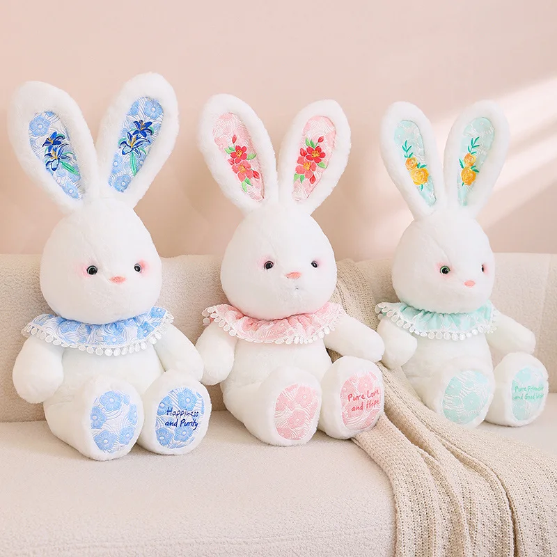 

Creative Plush Big White Bunny Long Ears Can Bend Cartoon Stuffed Animal Cute Rabbit Baby Appease Toys for Kids Girls Xmas Gifts