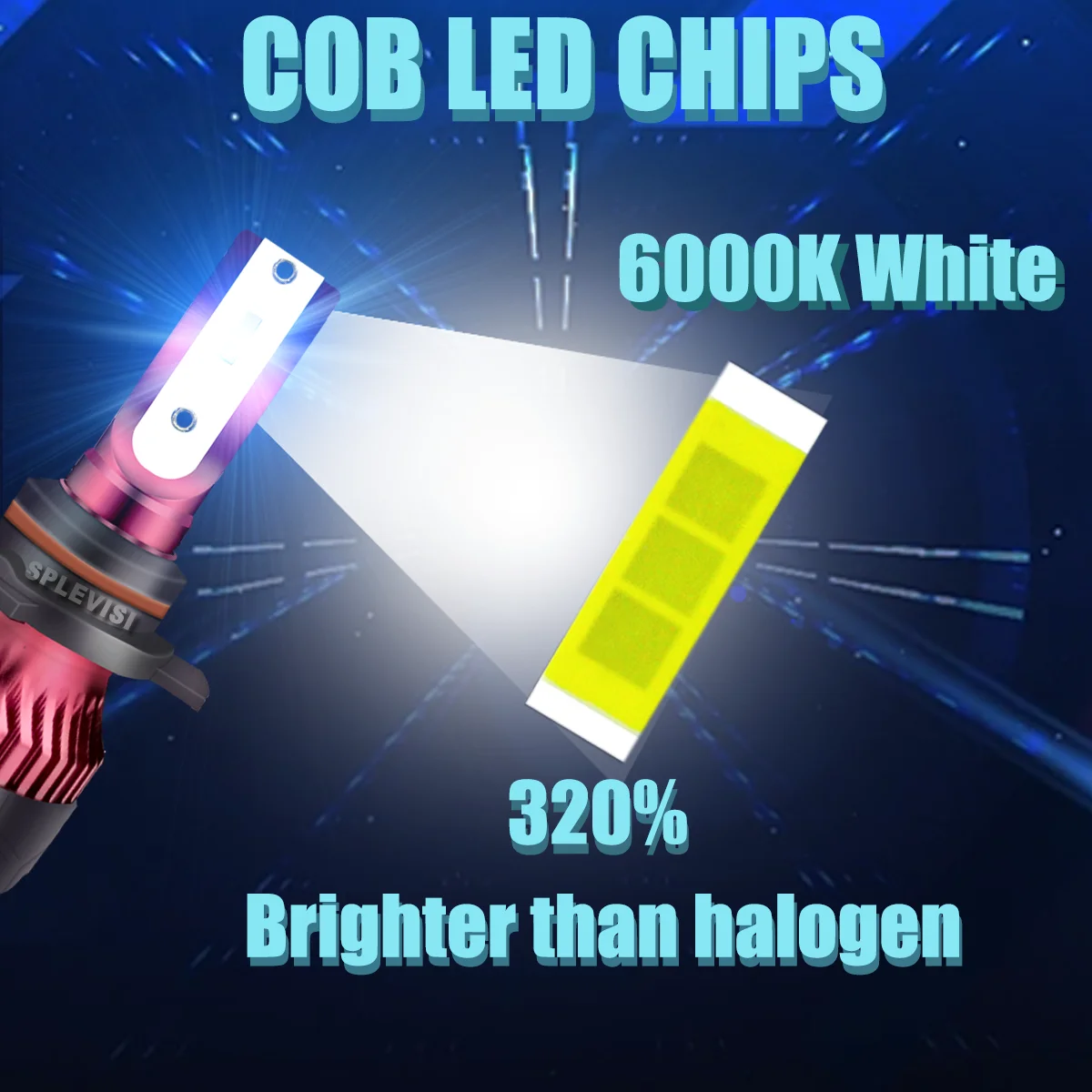 أعلى جودة 12 فولت 24 فولت 9012 HIR2 LED المصابيح الأمامية عالية مشرق 100 واط 6000 كيلو الأبيض استبدال مصابيح الهالوجين 320% رقائق السطوع