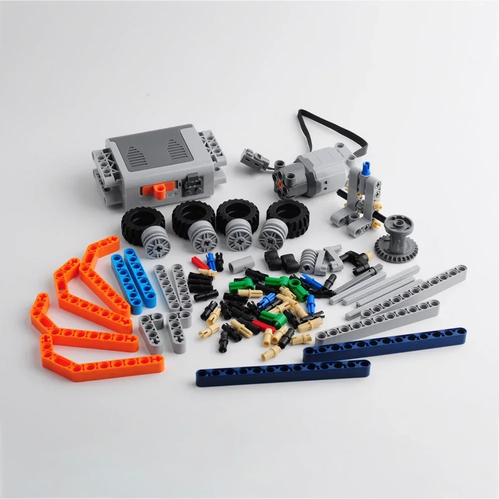 MOC Robot PF Blocks Kit DIY Technical Car Set AA Battery Box L Motor Compatible with Legoeds 88003 8881 Power Functions Car Toy