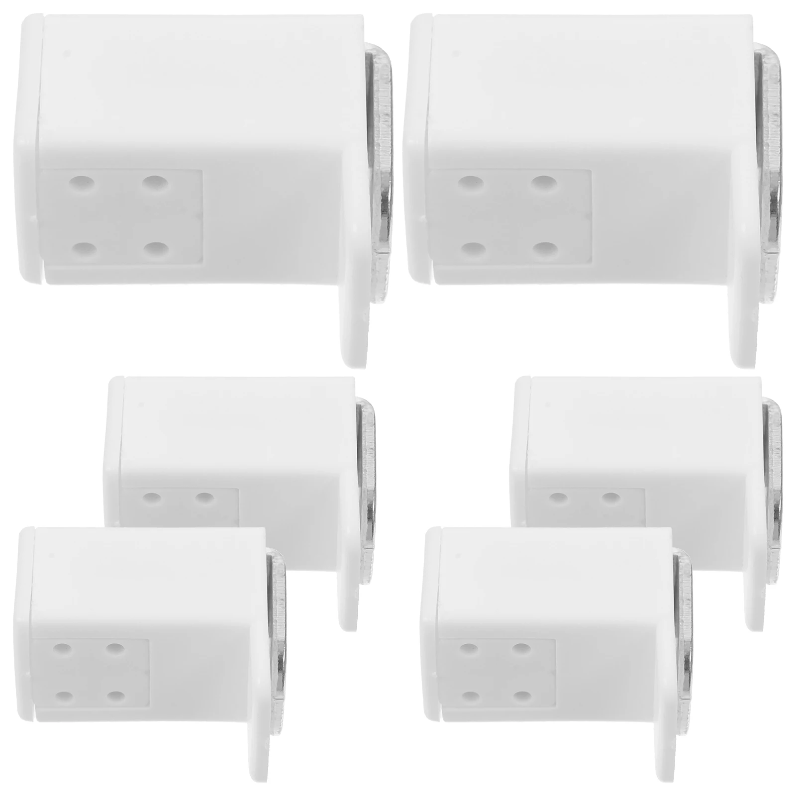 

6 Pcs Curtain Rod Bracket Plastic Brackets Blinds Holders for Pleated Shade White