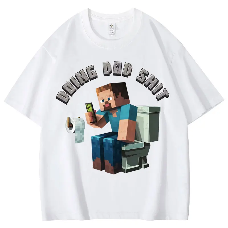 

Doing Dad Shit Funny Meme T-shirt Men's Women's Harajuku Cartoon Game Short Sleeve T Shirts Fashion Casual Pure Cotton T-shirts