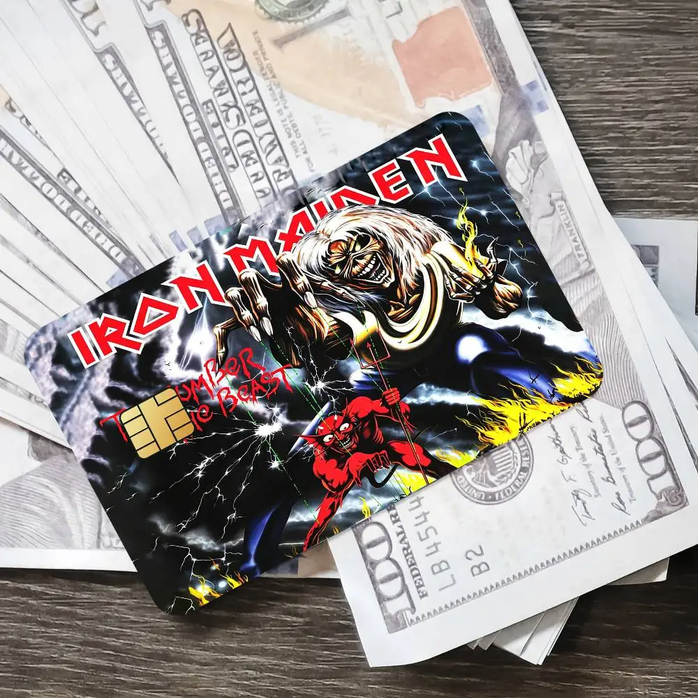 Band I-Iron Maiden Mode-Kartensticker für Bankkarten Schützende Wasserdichte Folienabdeckung Aufkleber Überraschungsgeschenk – Detail 5