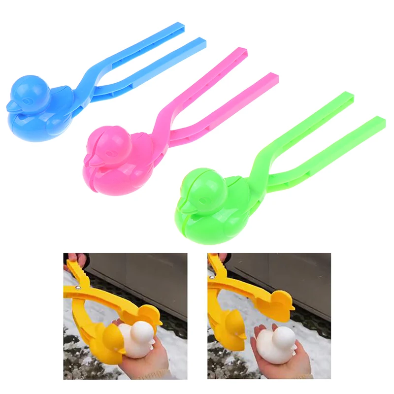 

Duck shaped snowball maker clip children outdoor winter snow sand mold tool