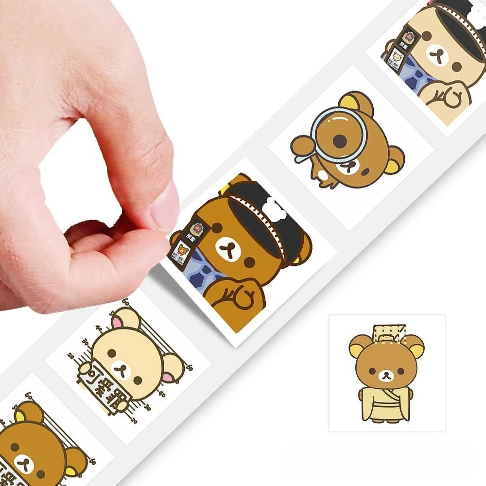 500/1000PCS Rilakkuma Kawaii Adesivi Relax Orso Forniture di Cancelleria Giocattolo Classico Tazza Notebook Paster Busta Sigillatura Decor Regalo