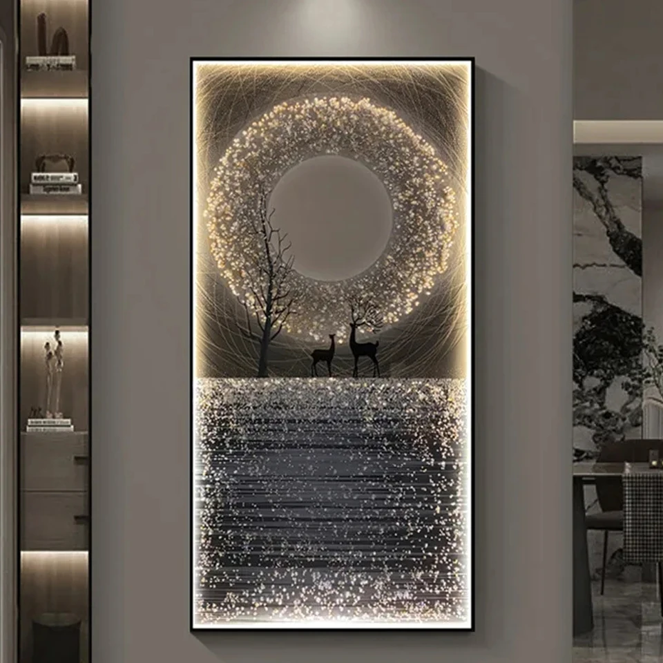 Large Crystal Porcelain Painting Luxury Wall Art Diamond Painting Home Living Room Decor Posters Background Hanging Picture T996