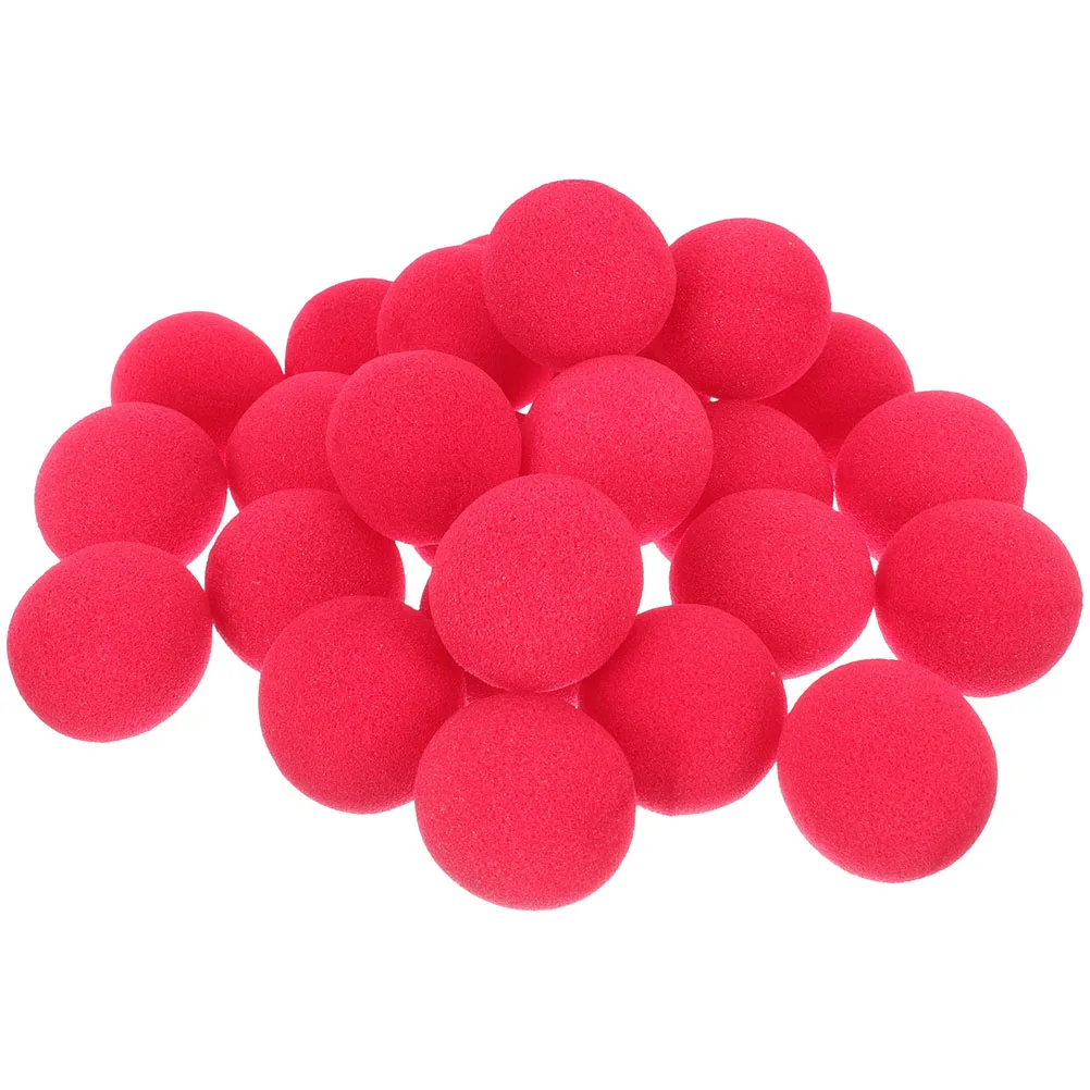 

25pcs Red 50mm Clown Nose Sponge Ball for Party Carnival Halloween Costume Decor Circus Prop Cosplay Accessory