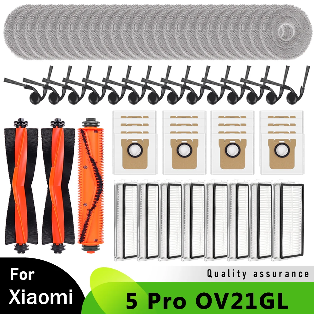pecas-de-substituicao-para-aspirador-robot-xiaomi-5-pro-ov21gl-saco-de-poeira-pano-de-mop-escova-lateral-filtro-hepa-escova-principal