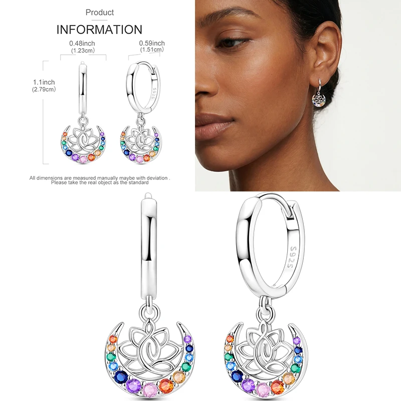 Funkelnde goldene Damen-Creolen aus 925er-Sterlingsilber, Schmetterlings-Ohrringe aus farbigem Zirkonium für Damen, Schmuck, Jahrestagsgeschenk – Detail 26