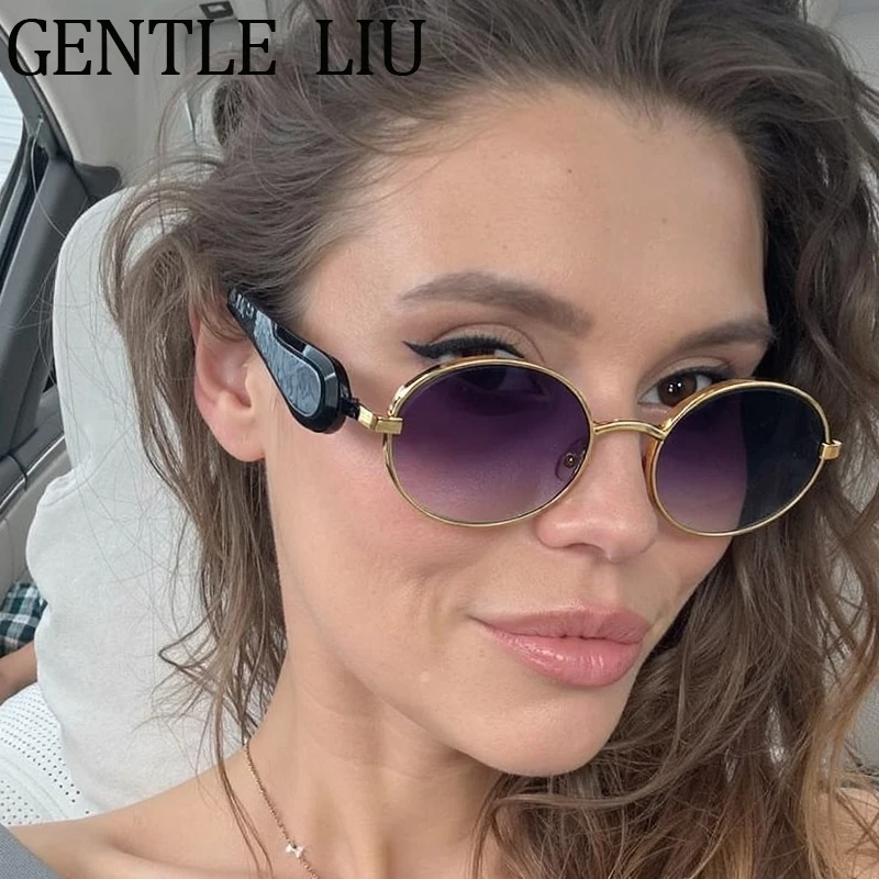 

Vintage Small Oval Frame Punk Sunglasses Women 2025 Luxury Brand Steampunk Sun Glasses for Ladies Driving Outdoor Eyewear Shades