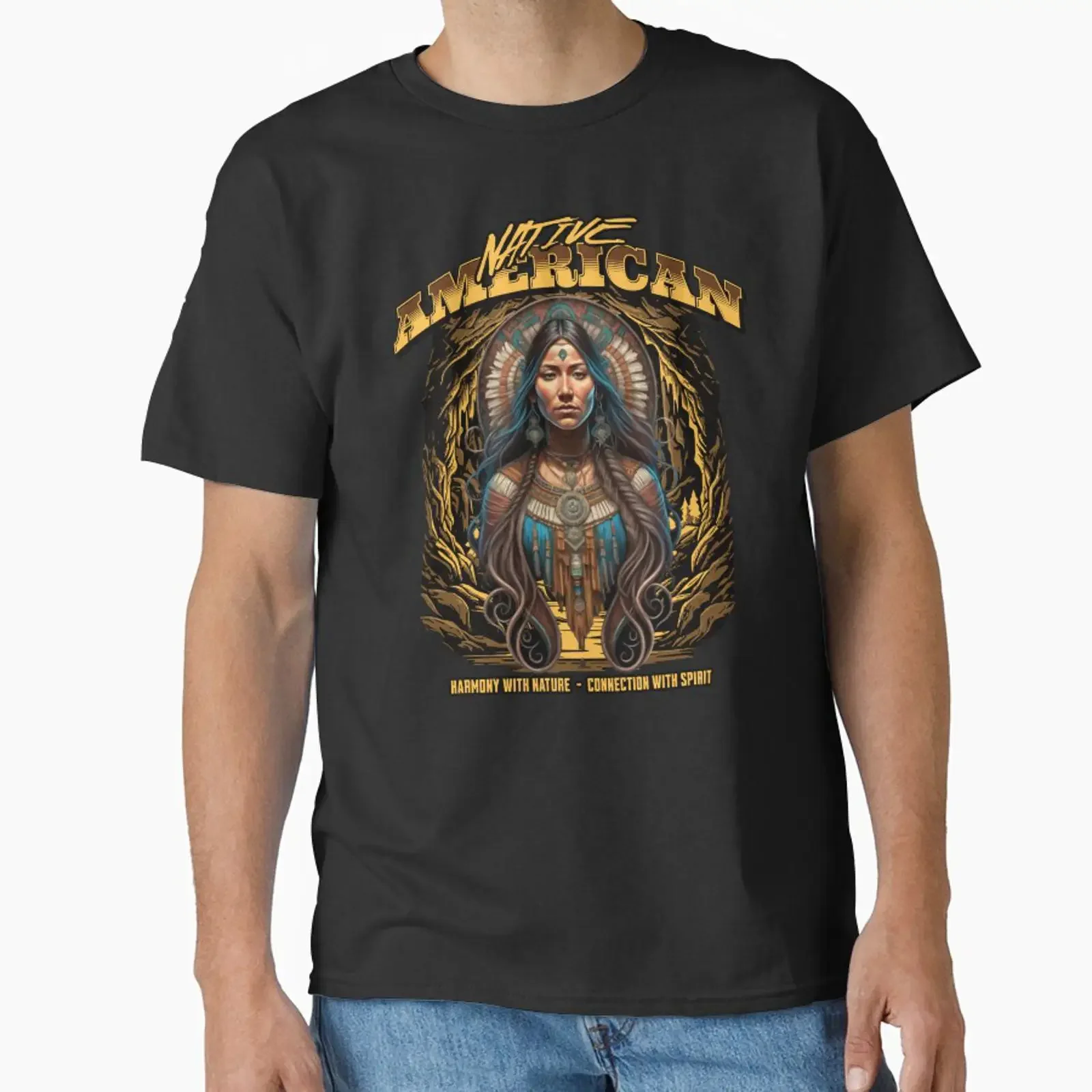 Native Pride designed and sold by Monica Designs vintage Washed Soft designer clothes Casual fashion graphic Unisex homme