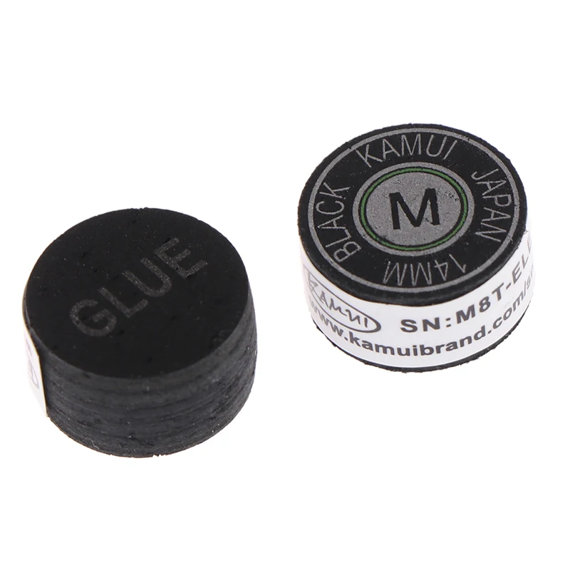 หัวคิวบิลเลียดขนาด 14 มม. 1 ชิ้น หัวคิวหนังสำหรับพูล บิลเลียด ไนน์บอล หัวคิวสนุกเกอร์ อุปกรณ์บิลเลียด SS/S/M/H