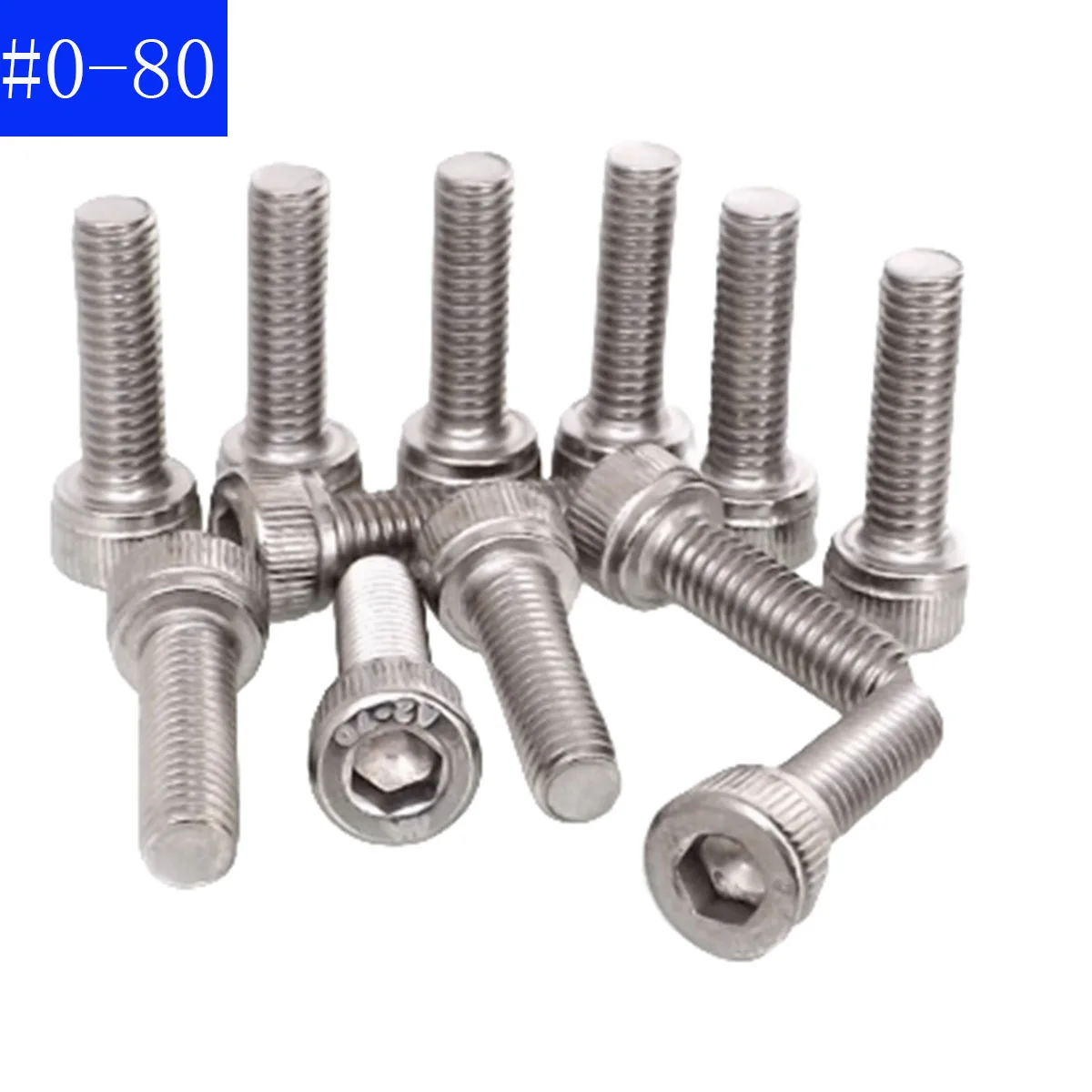 #0-80 304 Stainless Steel Socket Head Cap Screws, US / Inch Coarse Thread Bolts